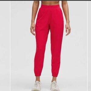 NWT lululemon Adapted State Perforated HR Jogger- Size 2. Color- Red Glow